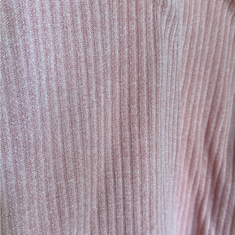 Pink Ribbed Women's Top - Picture 3 of 4
